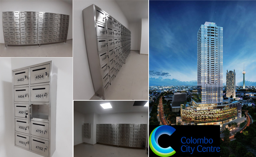 Stainless Steel letter boxes for apartments in Sri Lanka Colombo City Centre
