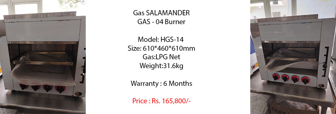 gas 4 burner salamander cooking grill for sale in sri lanka