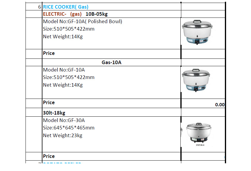 gas operated industrial rice cookers for sale in sri lanka
