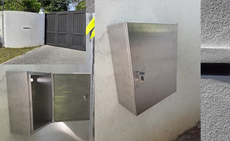 Stainless Steel letter boxes etching in Sri Lanka