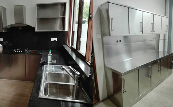 stainless steel pantry cupboards & countertops fabrication in sri lanka