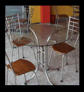 stainless steel tables & chairs fabricator installation in sri lanka