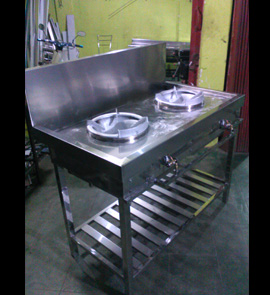 stainless steel high pressure gas burner wok, two burner stove in sri lanka