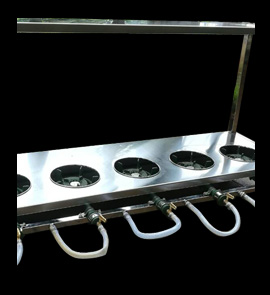 stainless steel high pressure spot gas burner wok four burners range fabricator in sri-lanka