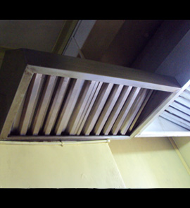 stainless steel kitchen canopy extraction with alluminium duct lines with exhaust fans installation in sri lanka