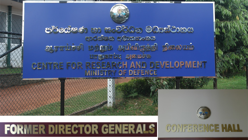 Stainless Steel letter name boards for army in Sri Lanka