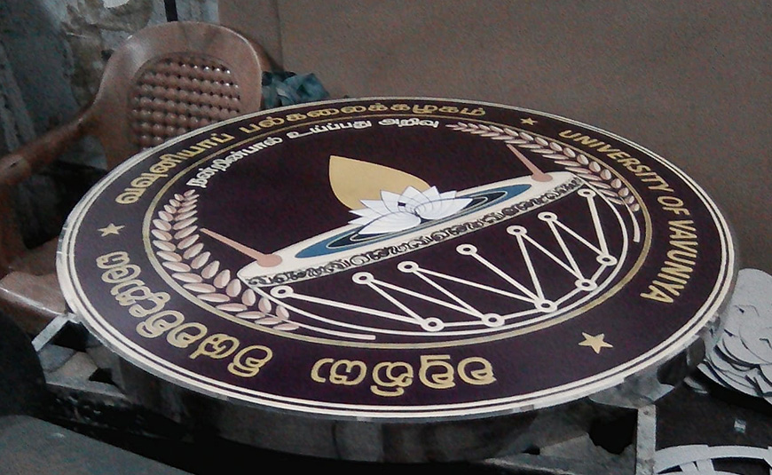 Stainless Steel letter name boards for army in Sri Lanka