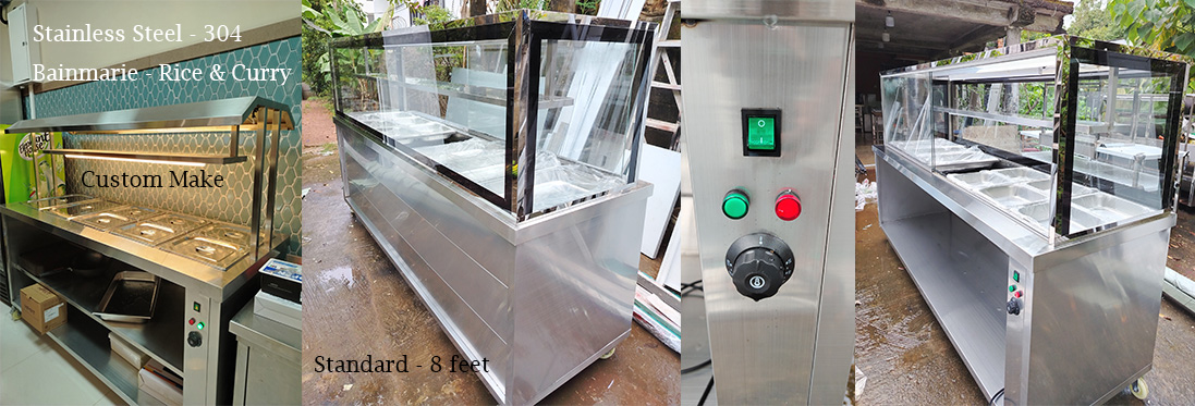 stainless steel 8 feet bain marie for sale in sri lanka